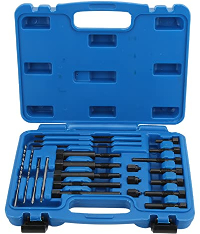 KIMISS Glühkerzen-Entferner-Set, 22 Teile/Set Glühkerzen-Elektroden-Entfernungs-Werkzeug-Kit, Tragbar, Komplett mit Aufbewahrungsbox