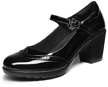 DREAM PAIRS Kvinnors Oxford Mary Jane Klänskor Med Hälar, 42 EU