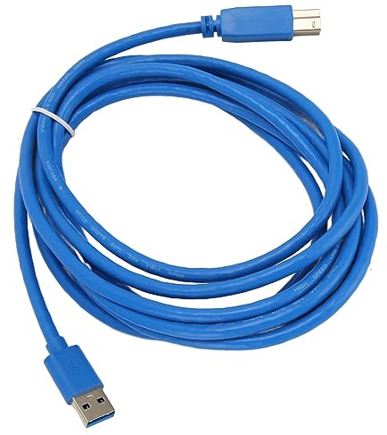 Cable de Impresora USB 3,0 Macho A A Macho B 5Gbps 3 Metros/9,8 Pies de Largo Cable de Escáner USB de Cobre de PVC para Concentrador de Controladores Duros Externos