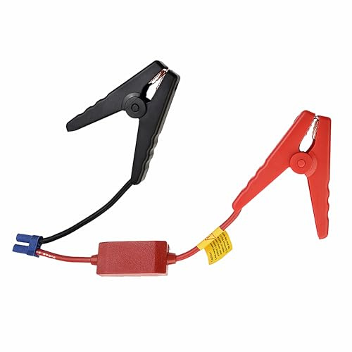 N27S Kfz-Starthilfekabel 12V mit EC5-Stecker, Überbrückungskabel mit Krokodilklemmen für Autobatterie, Starthilfe für PKW, LKW, Motorrad, 3m Lang, Tragbar, Sicher mit Austauschbarer Sicherung