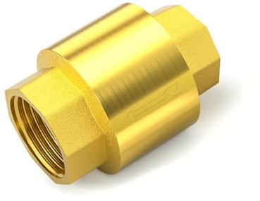 1 Zoll Rückschlagventil - PN25 Innengewinde Messing rückflussverhinderer - Rückschlagklappe für Klempnerarbeiten Wassertanks Pool Waschmaschine Innenhof Aquarium (1 PN25)