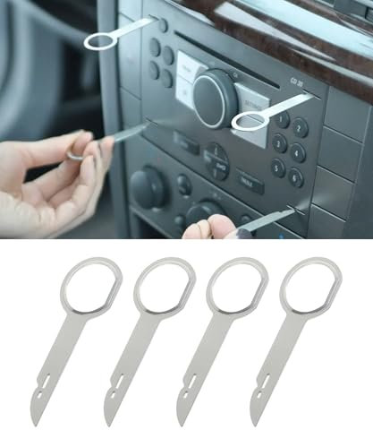 Flaconi 4 Piezas De Herramientas De Extracción De Radio De Automóvil,Herramientas De Extracción De Estéreo De Automóvil,Accesorios De Automóvil,Herramienta De Extracción De Radio De Automóvil