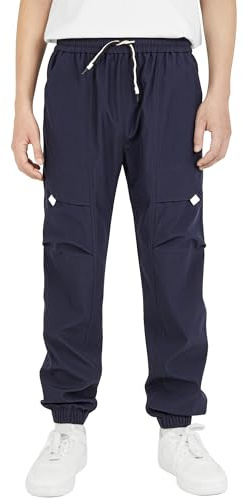 YOUNGSOUL Cargohose Jungen Wasserdicht Kinder Wanderhose Outdoor Jungs Cargo Hose mit Gummizug