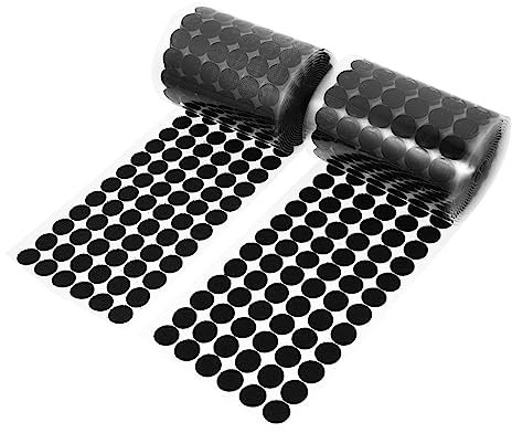 HOODANCOS 1000 Paia adesivo bastoncino di buccia nastri autoadesivi punto nastro biadesivo millechiodi biadesivo double sided tape nastro adesivo a pois a puntini nylon Black