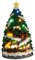 Wintem Árbol de Navidad Animado en Miniatura con Luces LED y música, Ideal para Decorar casa o pueblos navideños, Decorado y Pintado de Forma Artesanal con Materiales Resistentes, 40 x 22 x 22 cm