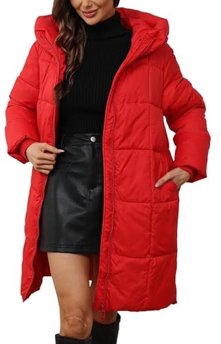 Generisch Black Friday Angebote Damen Parka Winter Sale Winterjacke Damen Warm Lang Steppmantel Winter Mantel Steppjacke Parka Mit Kapuze Outdoorjacke Wintermantel Übergangsjacke Elegante