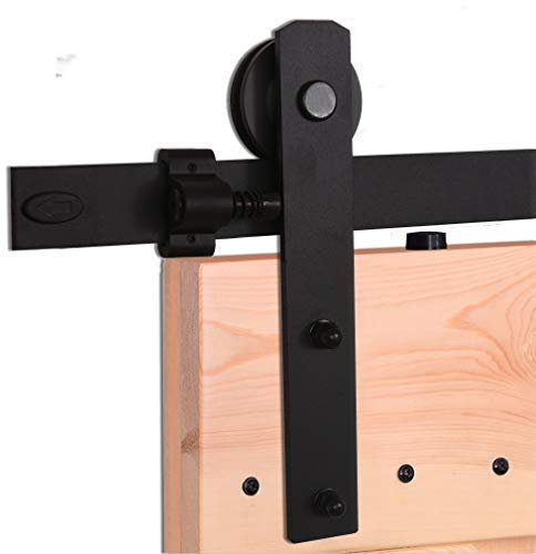 3 m schwarzes Schiebetürsystem aus Holz für Schiebetüren