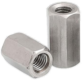 2 pz M6 M8 Esagonale Dado di Accoppiamento Asta In Acciaio Inox 304 Lungo Dado Esagonale Collegamento Filettatura Dado Fit Blot All-Thread Bar Stud(2pcs M8x24)