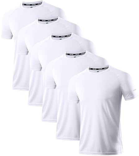 Holure Men's Quick-Dry Sportswear T-Shirts,1/3/4/5/6 Pack Breathable Moisture Wicking Gym Tops for Training & Workout,Short Sleeve Tees