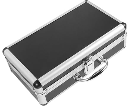 BESPORTBLE Estuche para Micrófono Inalámbrico Negro Carcasa Dura de Abs y Espuma Acolchada Triple Capa para Protección en Viajes y Golpes