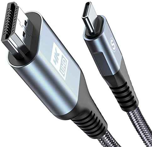 AviBrex 4K Câble USB C vers HDMI 5M, Câble USB Type C vers HDMI,Thunderbolt 3/4/5 Compatible avec i Phone 17 16 15 Pro/Max,Galaxy S25/S24/S23/S22/S21/S20,MacBook/Air 2020,iPad Air,iPad Pro,iMac,XPS