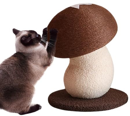 Design champignon - Colonnes à gratter en sisal pour chats - Jouet pour l'entraînement comportemental - Appartement - Maison - Intérieur
