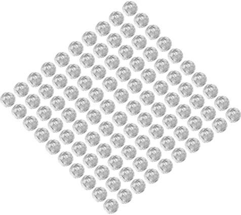 Cryfokt 100 St Hårflätningspärlor Robusta Långa Hårpärlor för en Mild Look, Lämplig för Både Män och Kvinnor (Transparent)