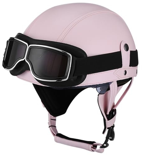 Caschi Jet E Demi-Jet Moto Metà Aperto Faccia Casco Da Motociclista Scodella Caschi Cromwell Casco Moto Demi-Jet Per Donna Uomo Adulti Motorcycle Helmet DOTECE Omologato V,M:57-58CM