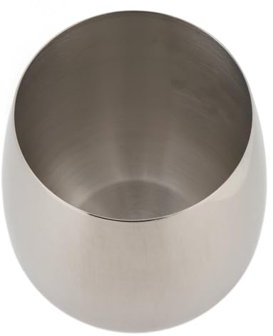 OVAQUIXI Bicchiere da Vino Senza Stelo Infrangibile in Acciaio Inossidabile SUS304 da 550 Ml per Campeggio e Viaggi All'aperto