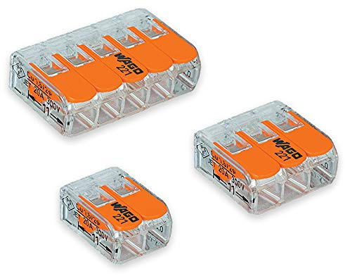 Wago 15pc 2, 3, 5 Port Splicing Connectors, Lever-Nut Assortment Pocket Pack for 12-24 AWG Wire