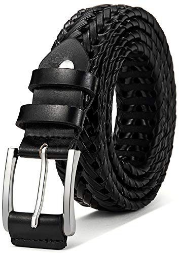 BULLIANT Men and Womens Belts, Leather Woven Braided Belts for Men and Women Casual Jeans Golf,Anyfit,Gift Boxed