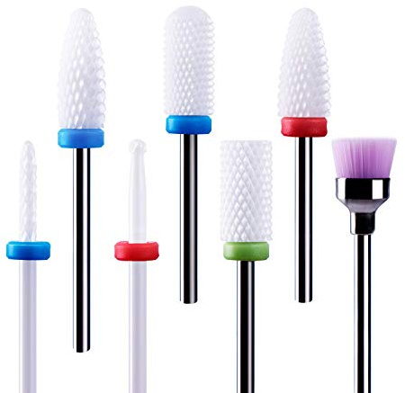 MelodySusie Embouts de Ponceuse à Ongles Pour Manucure et Pédicure, Embouts en Céramique Professionnels Fraises Conique de Haute Qualité Pour Retirer Le Vernis (7)