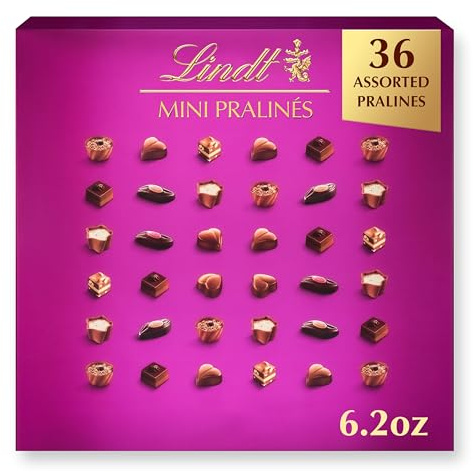 Lindt Mini chocolates, bombones de chocolate surtidos con relleno de primera calidad, dulces de chocolate de Pascua, caja de regalo de 175.8 g