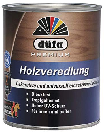 DÜFA PREMIUM HOLZVEREDELUNG | Wetterschutz-Lasur | Holzschutz-Lasur | Absolute Premium-Qualität | 2,5 Liter TEAK