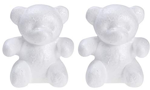 Styropor-Styropor- -Schaumstoff-Bären-Formen, Bastel-Schaumstoff-Kugeln, Blumenarrangements, Zubehör, 20 cm, 2 Stück