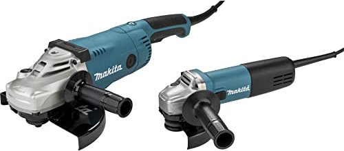 Makita Winkelschleiferset DK0052G mit GA9020R, 2.200 Watt/230 mm Scheiben sowie 9558NBR, 840 Watt/125 mm Scheiben, im Koffer