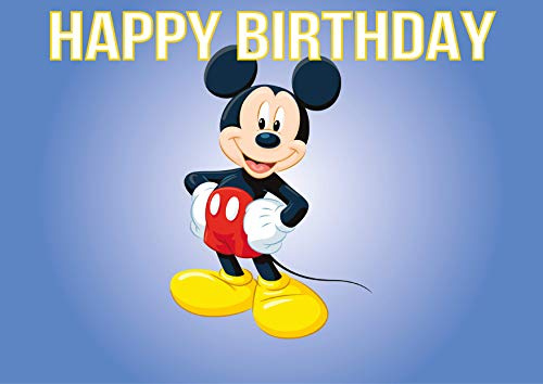 8.3 x 11.7 Inch Edible Square Cake Toppers – Micky_Mouse Themed Birthday Party Collection of Edible Cake Decorations