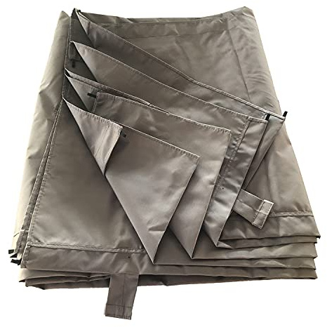Toile Pergola Murale FRÉJUS, Polyester 180 g/m² Taupe, Déperlante
