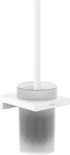hansgrohe AddStoris - WC-borste med hållare, Toalettborste, WC-borsthållare, väggmonterad, dolt fäste, Badrumstillbehör, matt vit, 41752700