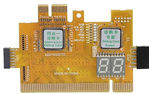 Desktop-Diagnosetestkarte,PCI PCI-E 2LPC 4-in-1-Multifunktions-Analysator-Motherboard 2-Bit-Debug-Post-Test-Kit Debug-Karte mit LED-Anzeige Unterstützt Alle PCI-Steckplätze