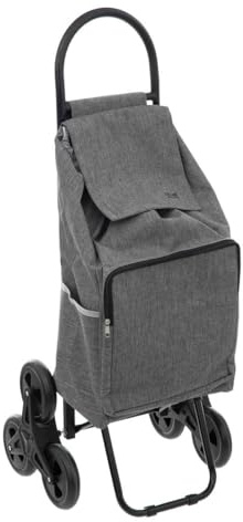 5five - carrello della spesa con 6 ruote nomade metallo grigio