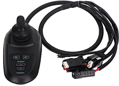 Cuifati 24V DC Rollstuhl Joystick Controller, Universal USB Elektrorollstuhl Joystick Controller Ersatz Gebürstet, IPX5 Wasserdicht 360 Grad Genaue Flexible Steuerung