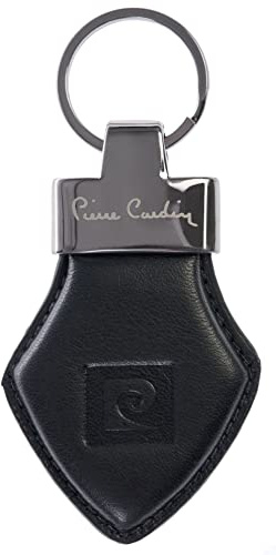 Pierre Cardin Porte-clés, cuir véritable, hommes, hommes, femmes, unisexe, dames, mince, mince, petit, rfid, cadeau, garçon, fille, beau