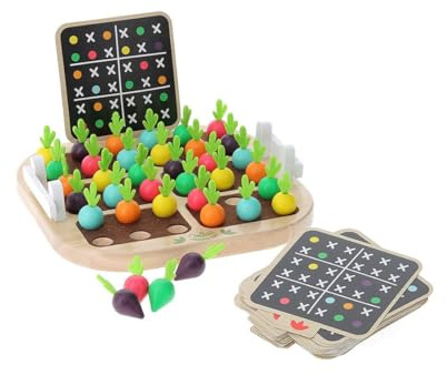 Sudoku des Légumes Jour de Récolte 3 Niveaux en Bois Enfant Dès 5 Ans