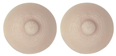 Wisfancy Silikonöverdrag bröstvårtor konstgjorda kronblad bröstvårtor bh formar sexiga bröstvårtor klistermärken för Crossdresser Sissy Cosplay tillbehör, Elfenben vit, one size