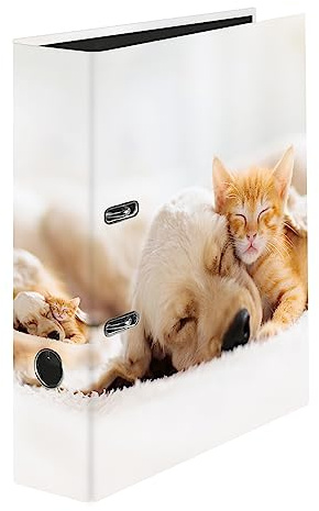 Original Falken motivmapp Pets. Tillverkat i Tyskland. 8 cm bred DIN A4 ringmapp mapp brevmapp kontorsmapp plastmapp motivmapp