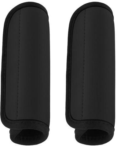 2 Stück Koffergriff Schutzhülle weich bequem Griffpolster Abnehmbare Koffergriff Abdeckung Gepäck Rucksack Reisezubehör (Schwarz)