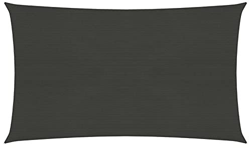 ZEYUAN Sonnensegel, Sichtschutz Balkon, Balkon Sonnenschutz, Sonnenschutzsegel,Regenschutz Balkon, Seitenmarkise, Sichtschutz Terrasse, 160 g/m² Anthrazit 3,5x5 m HDPE
