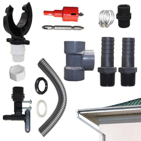 Kit de conector Regenton - Kit de derivación Regenton Kit de conexión para inversor de lluvia | de recolección de agua de lluvia, eficiente juego de barril de lluvia para recoger