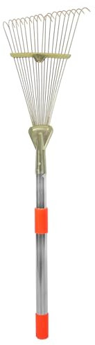 TINEASUR Grasrechen slico gartenwerkzeuge unkrautentfernung Tour plantafel dig Kleiner Laubrechen Landschaft Rechen Rasenrechen für Kunstrasen Strauchrechen Kleiner Rechen Rostfreier Stahl