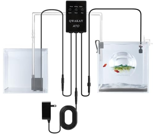 Qwakay Automatisches Nachfüllsystem Smart ATO-System Aquarium mit Pumpe | – Nachfüllautomatik ATO-System für Aquarien – Aquarium Meerwasser Wassernachfüller für Riff- als auch für Pflanzenbecken