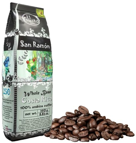 El Gusto San Ramon – 250g Caffè di Specialità in Grani – Note Esotiche di Lulo e Lime – 100% Arabica Costa Rica – Aroma Fruttato e Fresco