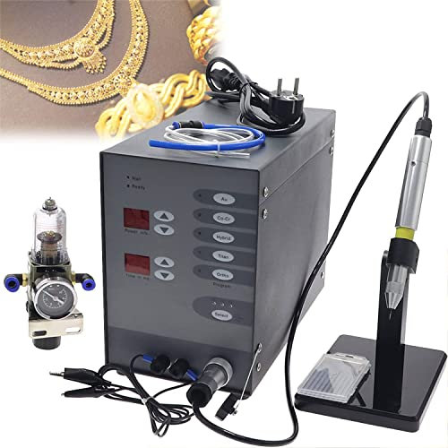 YANDDEA 110V / 220V Saldatrice Automatica a Punti CNC Saldatrice ad Arco ad Arco ad impulso Saldatrice per Gioielli per Riparazione di Gioielli Fai-da-Te Saldatrice a Punti per Oro e Hardware
