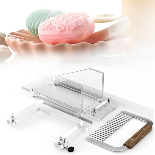 Acryl-seifenschneider-Set, 3-in-1-verstellbare, Handgefertigte Seifenlaibschneiderform, Größenskala, Präzise Positionierung, Mit Drahtschneider Und Wellenschneidern, Für Die DIY-seifenherstellung