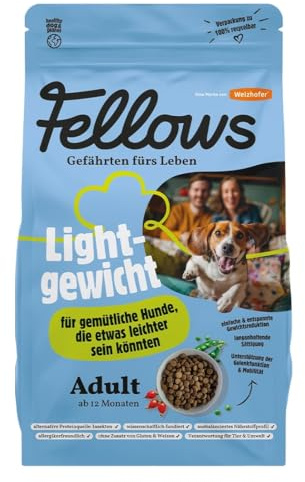 Fellows Lightgewicht Trockenfutter für Hunde – Kalorienreduziertes Hundetrockenfutter mit Insektenprotein, unterstützt Gewichtsmanagement, ideal für weniger aktive Hunde (8 kg)