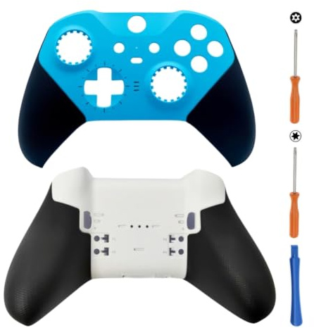 Hzxkqmil Replacement Front Back Shell for Xbox Elite Series 2 Controller | Custom Upper Cover Plate Faceplate Bottom Housing Case Repair Parts Accessories for Xbox One Elite Series 2 Core Controller