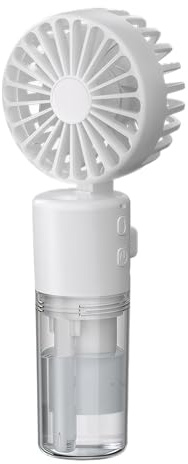 ExcellaElite Hand Held Fans Hand Fan Rechargeable Hand Held Fans Rechargeable Electric Hand Fan Face Fan 4-Speed Adjustment 90° Foldable Suitable for Travel Camping and Outdoor Use (White)