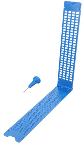 BEBEMOKO 1set Tavoletta Braille Plastica Con Punteruolo Set Di Scrittura Per Non Vedenti Righe e Caselle Strumento Portatile Per Apprendimento e Scrittura All Aperto
