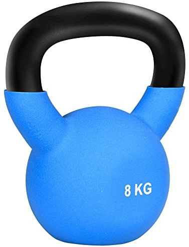 HOMCOM Weiche Kugelhantel, 8 kg Kugelhantel mit rutschfestem Griff für Zuhause, Fitnessstudio, Gewichtheben und Krafttraining, Blau