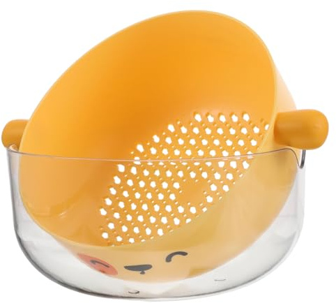 Zerodeko -cibo Doppio Filtro Per Verdure Scolapasta Per Lavello Contenitore Per Frutta e Lavare e Filtrare Alimenti Colino Da Cucina -frutta Cestino Filtro Per Lavaggio Contenitore -frutta